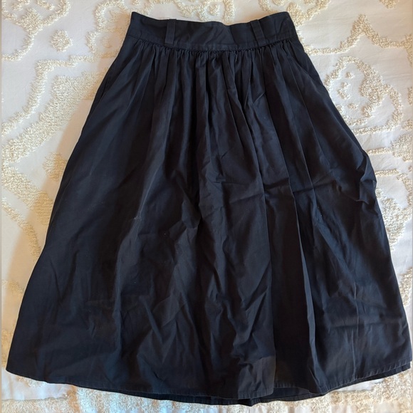 eShakti Black Circle Skater Skirt - Picture 1 of 3